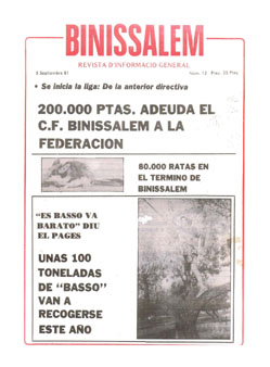 N&uacute;mero 12 - Publicat 5 de Setembre de 1981